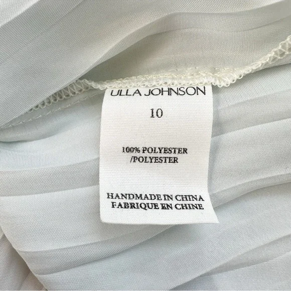 NWT Ulla Johnson Valeria Opal Plisse Satin Pleated Dress Gown Size 10 - Picture 12 of 13